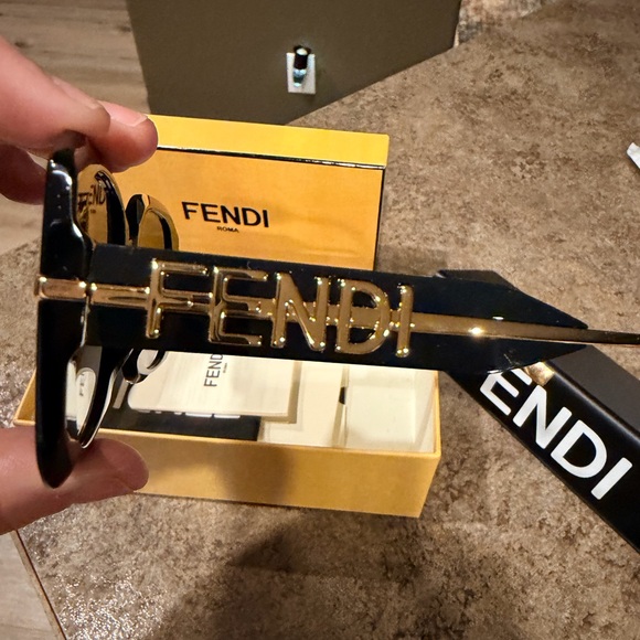 Fendi Dark Blue Square Sunglasses - Picture 2 of 5